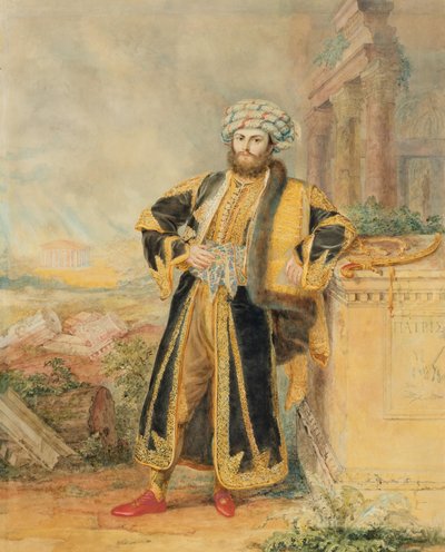 Portrait of Prince Alexandros Mavrokordato by Suzanne Elisabeth Eynard